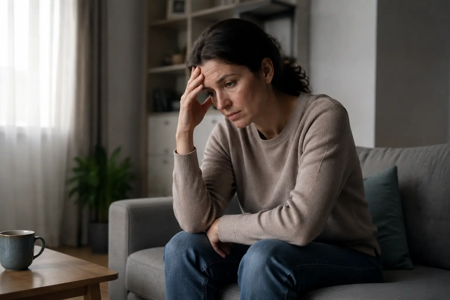 Personne inquiète face à une période difficile